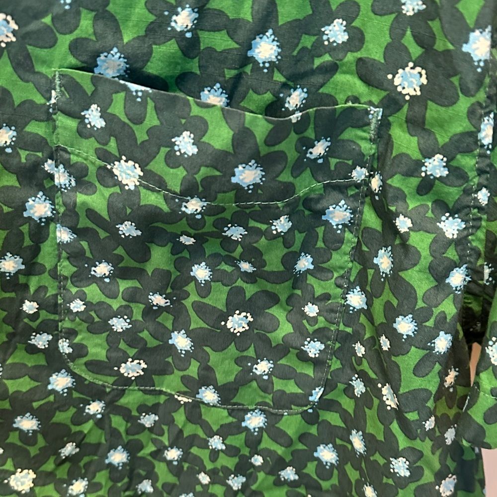 Free Assembly Men's Green Floral Patterned Casual Shirt Size XL - Picture 6 of 7